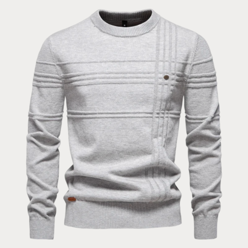 Christwin | Gemusterter Rundhals-Pullover für Herren