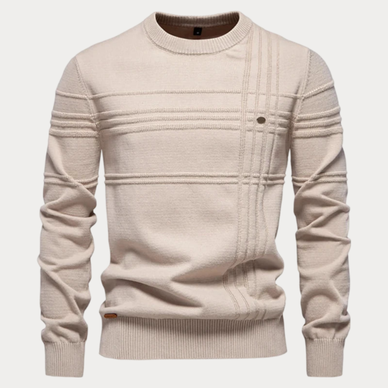 Christwin | Gemusterter Rundhals-Pullover für Herren