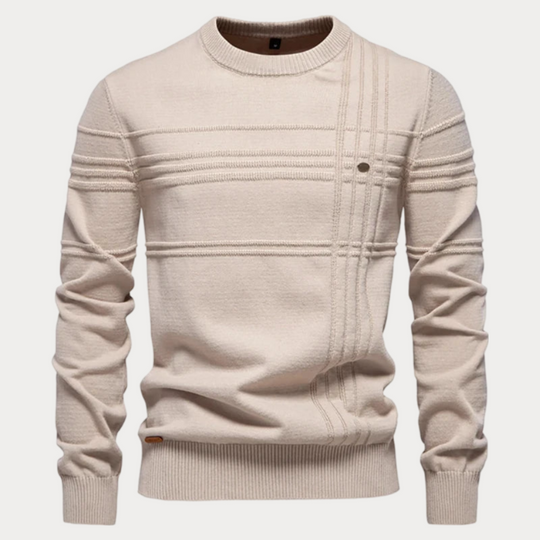Christwin | Gemusterter Rundhals-Pullover für Herren