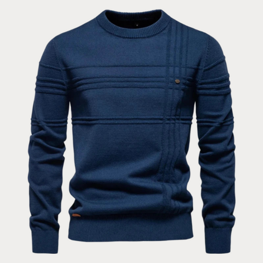 Christwin | Gemusterter Rundhals-Pullover für Herren