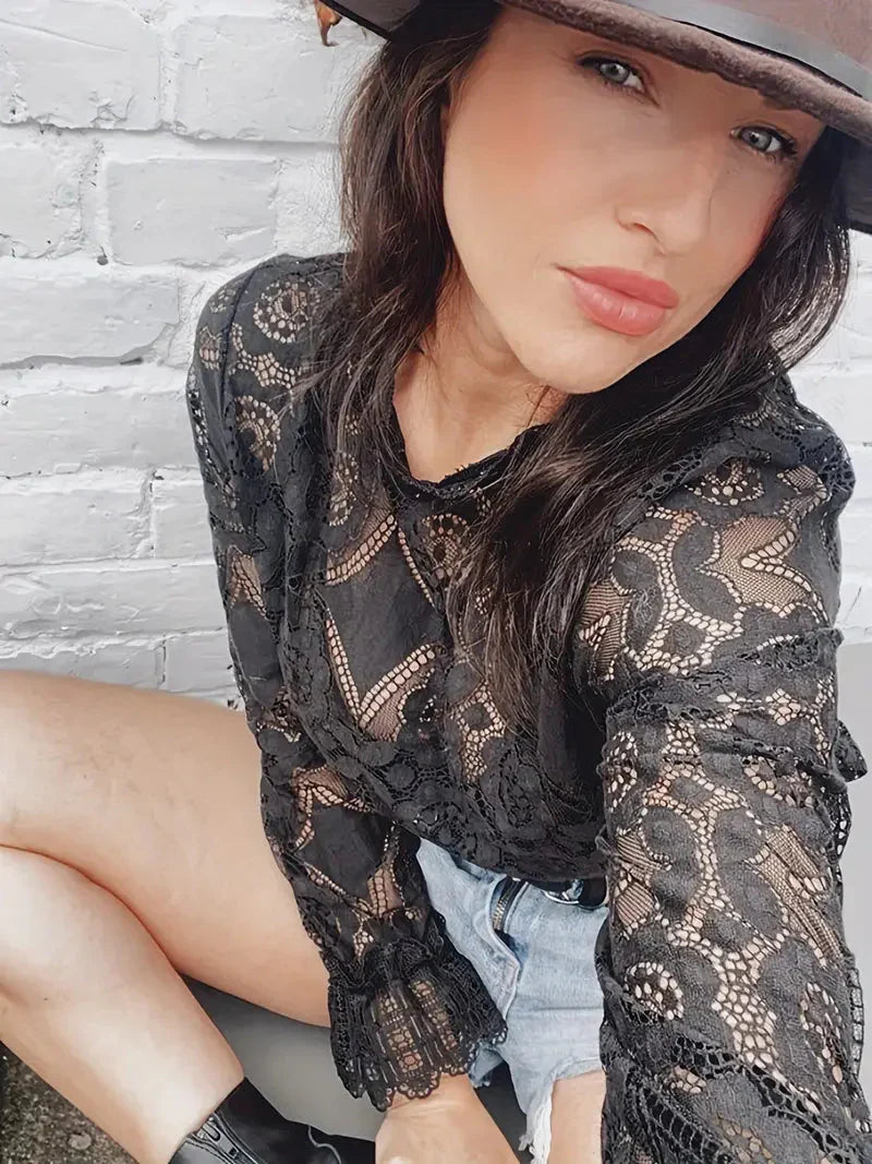 Claudia | Spitzenbluse für Damen