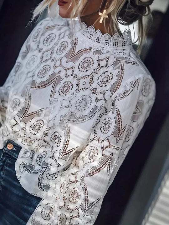 Claudia | Spitzenbluse für Damen