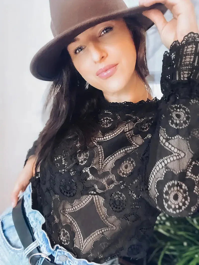 Claudia | Spitzenbluse für Damen