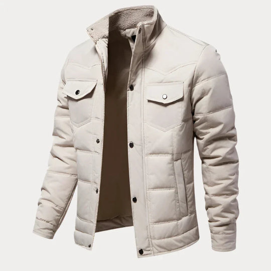 Crispin | Elegante Geknöpfte Quilted Jacke für Herren