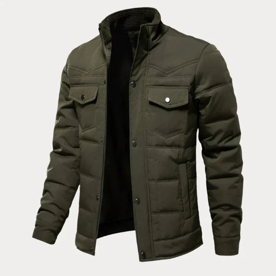 Crispin | Elegante Geknöpfte Quilted Jacke für Herren