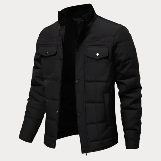 Crispin | Elegante Geknöpfte Quilted Jacke für Herren