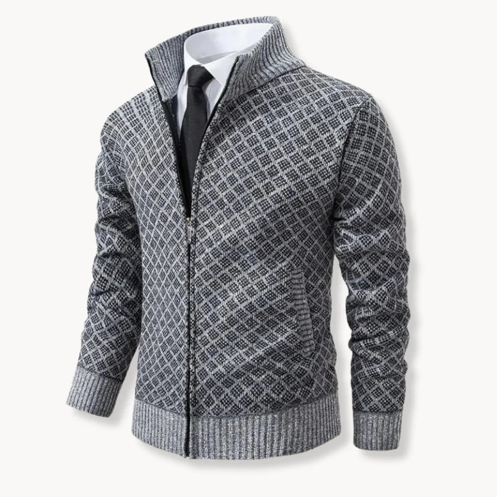 Cyrill | Reißverschluss Stehkragen-Cardigan für Herren
