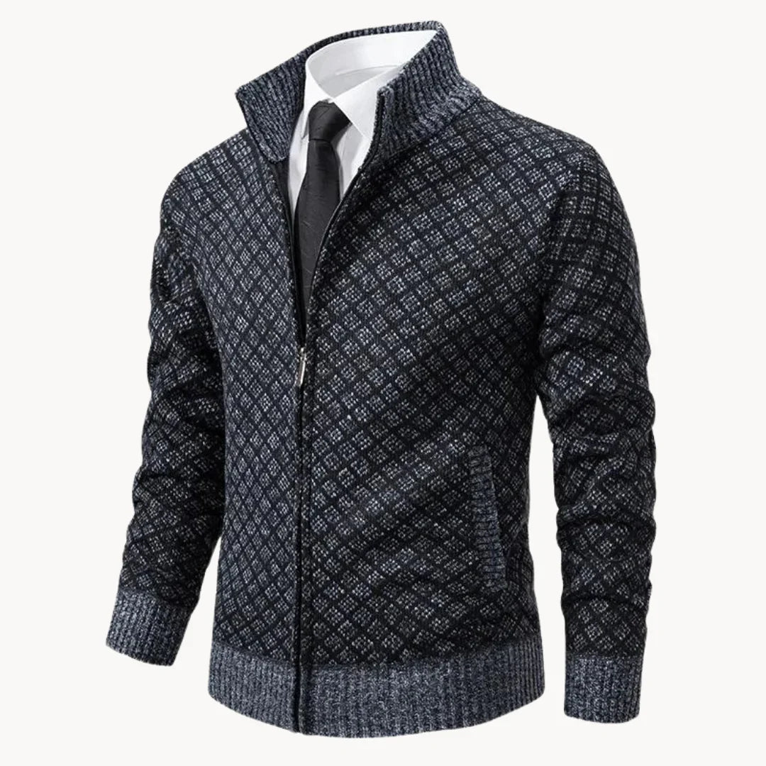 Cyrill | Reißverschluss Stehkragen-Cardigan für Herren