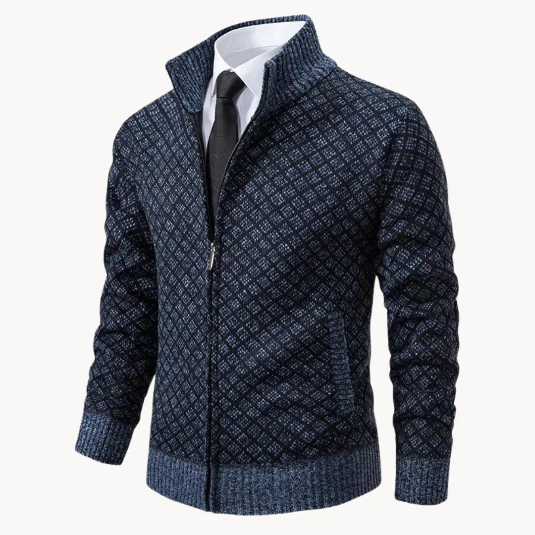 Cyrill | Reißverschluss Stehkragen-Cardigan für Herren