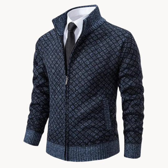 Cyrill | Reißverschluss Stehkragen-Cardigan für Herren