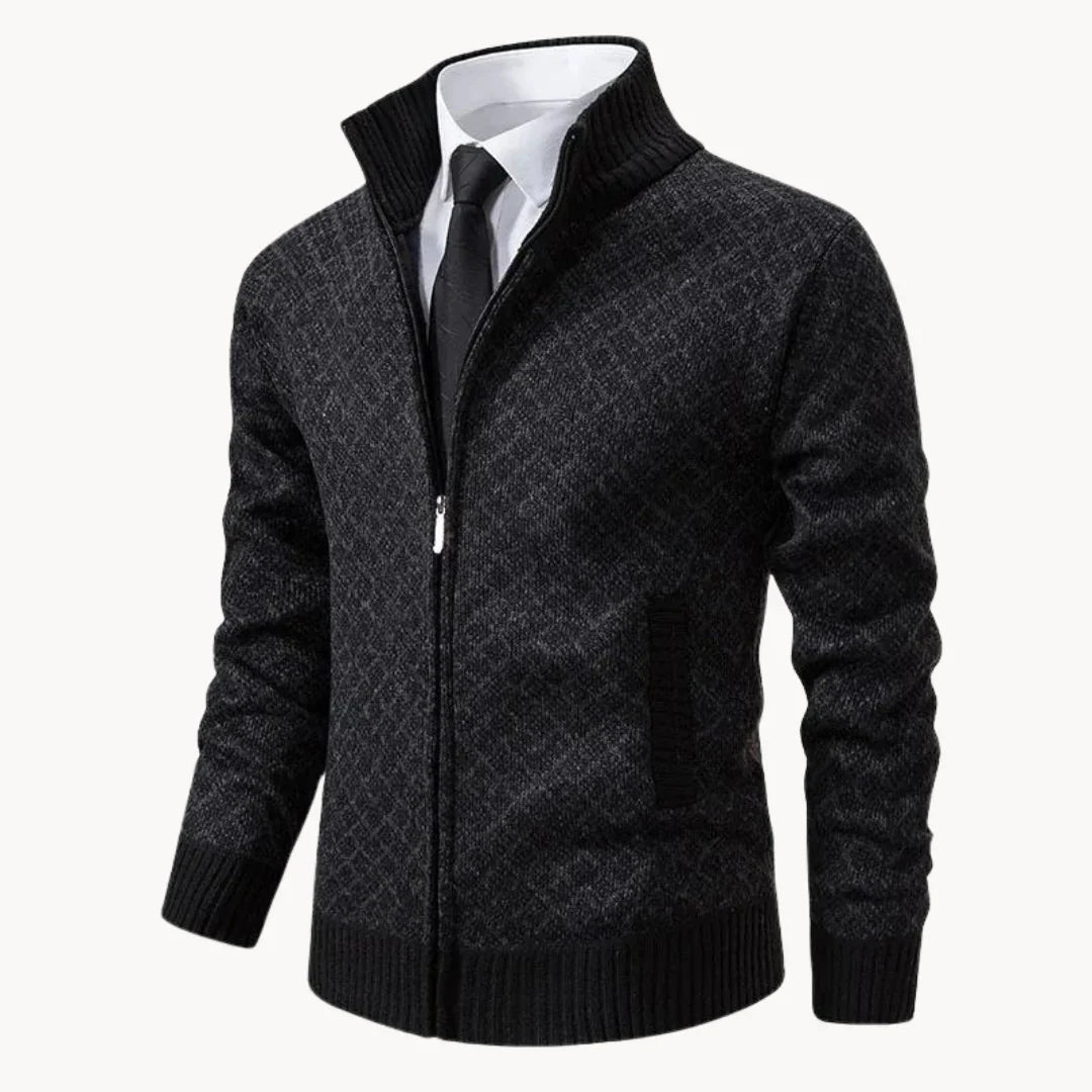 Cyrill | Reißverschluss Stehkragen-Cardigan für Herren