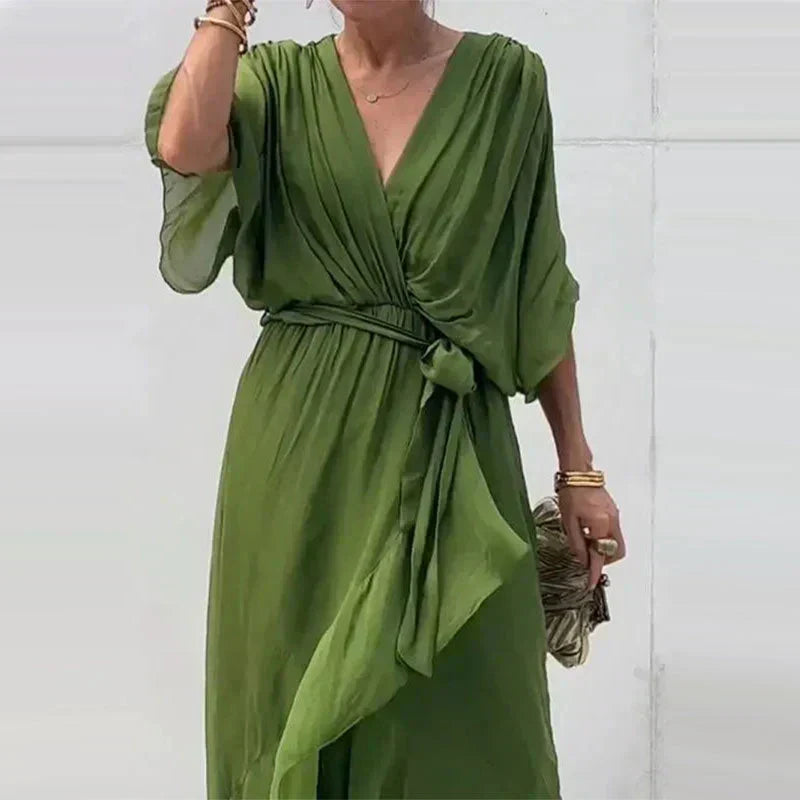 Damen Chiffon Midi Kleid für Abendveranstaltungen und Sommer
