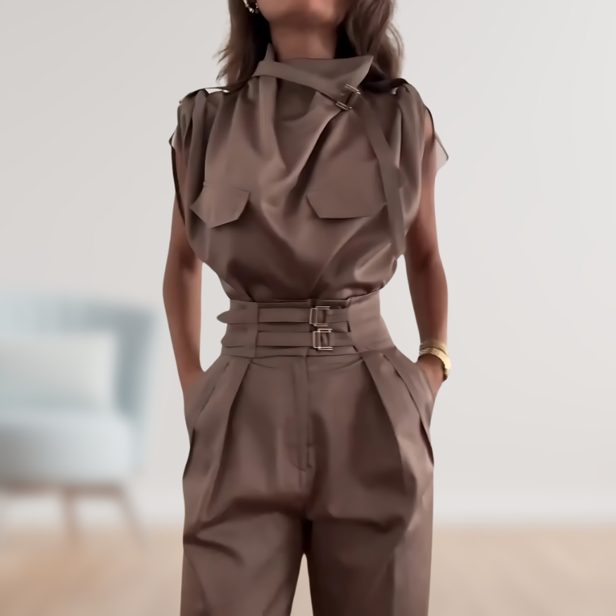 Variant image for Damen Jumpsuit Baumwolle Ärmellos Elegant für Hochzeit-36