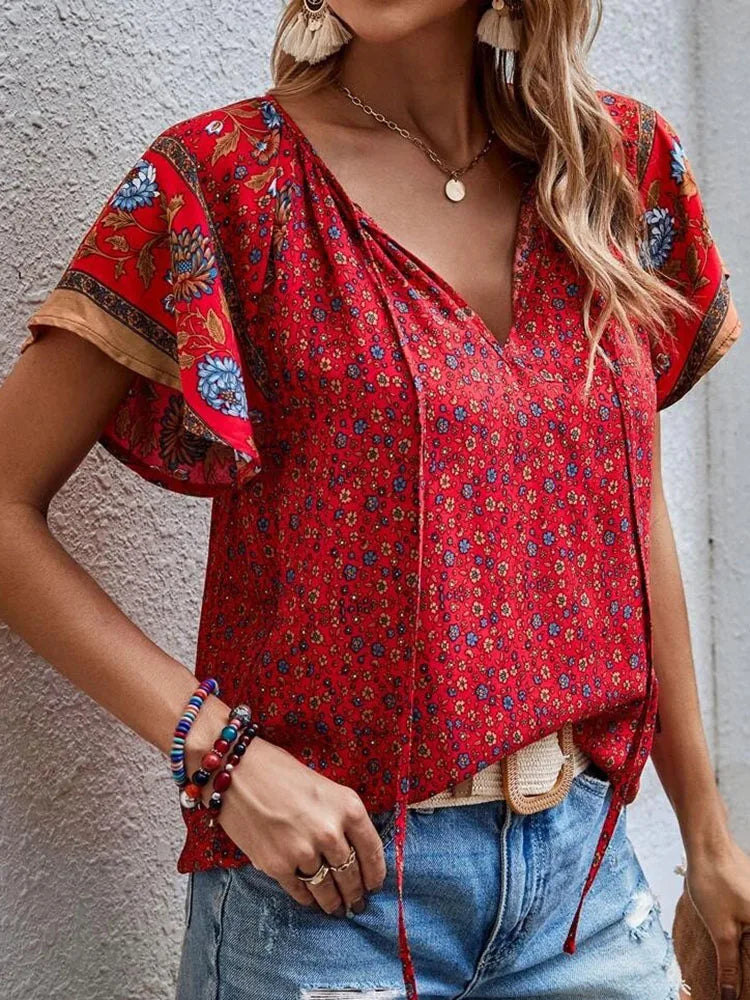 Damen Oberteil Damen-Oberteil Kurzarm Shirt Sommer