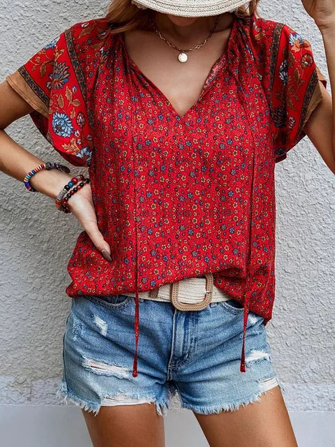 Damen Oberteil Damen-Oberteil Kurzarm Shirt Sommer
