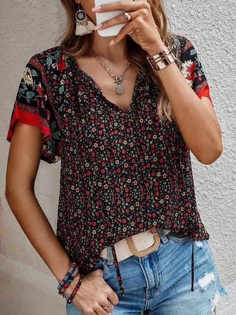 Damen Oberteil Damen-Oberteil Kurzarm Shirt Sommer