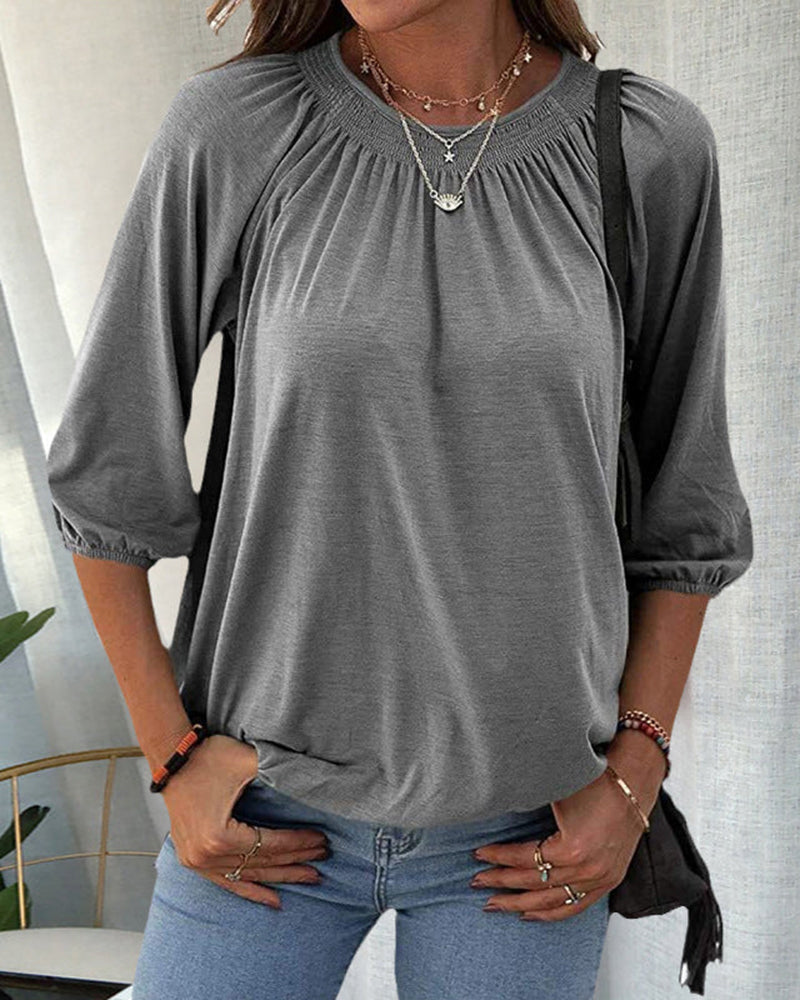 Damen-Oberteil Kurzarm Shirt Sommer