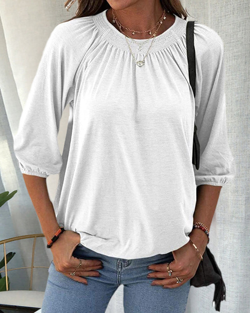 Damen-Oberteil Kurzarm Shirt Sommer