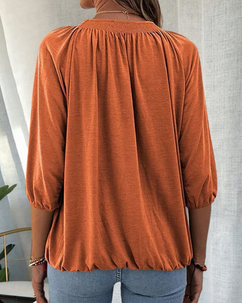 Damen-Oberteil Kurzarm Shirt Sommer