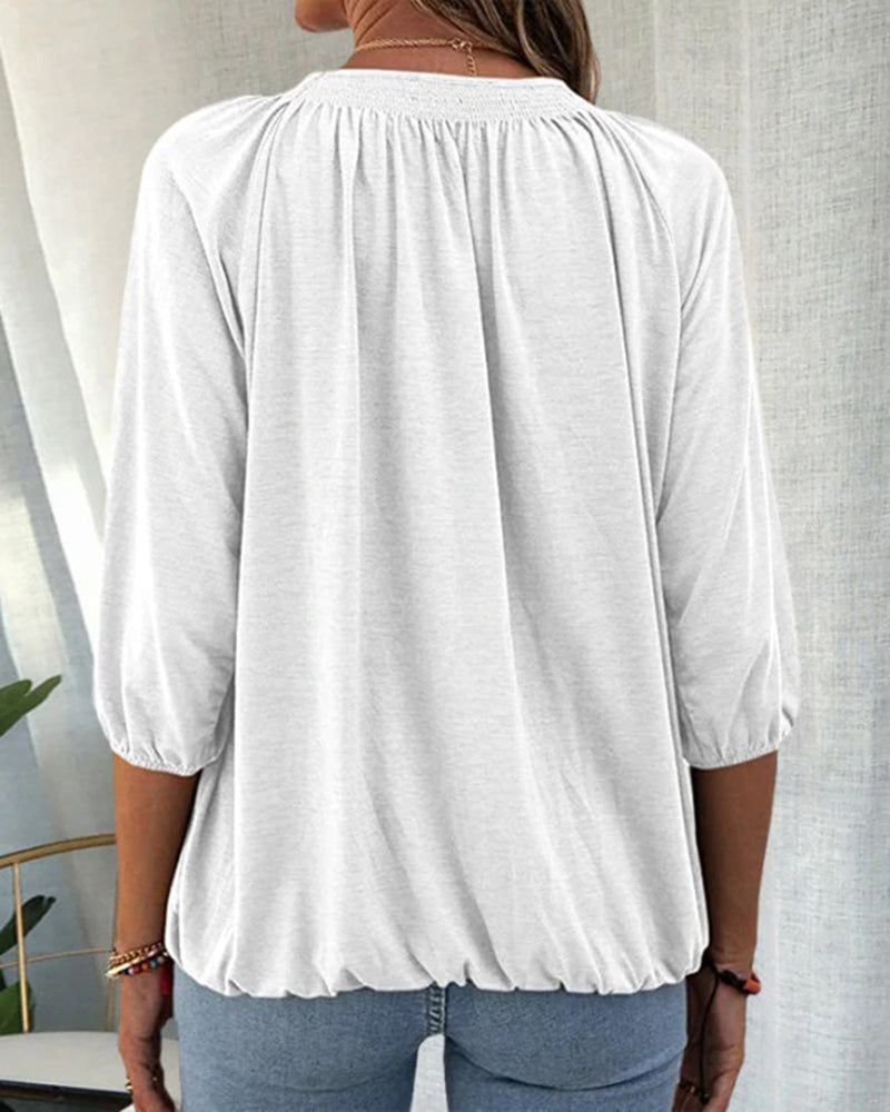 Damen-Oberteil Kurzarm Shirt Sommer