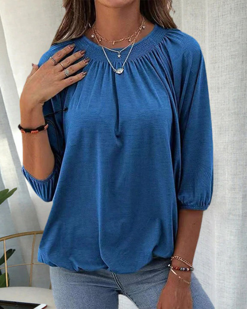 Damen-Oberteil Kurzarm Shirt Sommer