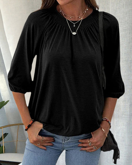 Damen-Oberteil Kurzarm Shirt Sommer