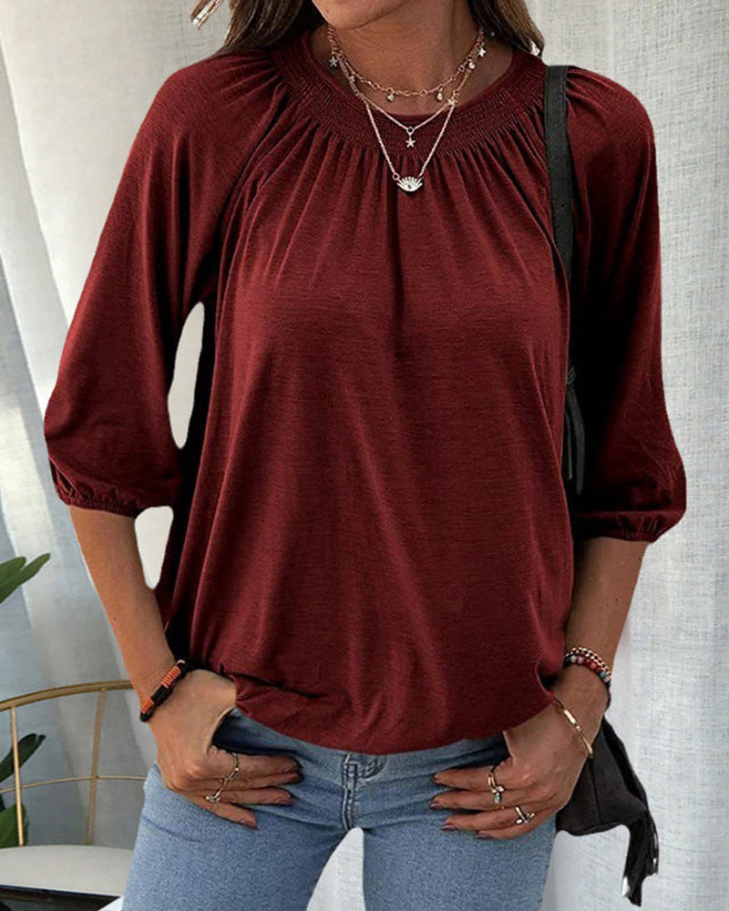 Damen-Oberteil Kurzarm Shirt Sommer