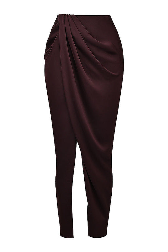 Damen Satin Maxikleid Set mit Corsage