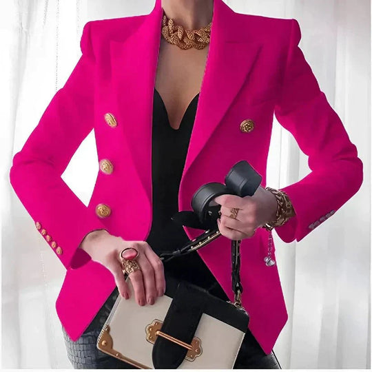 Variant image for Damen Blazer Baumwolle Doppelbrüstig mit Goldknöpfen-16