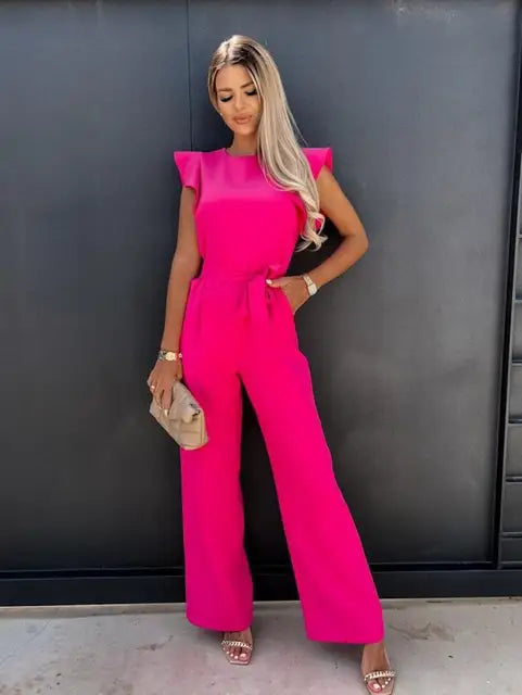 Variant image for Damen Jumpsuit mit Gekräuselten Ärmeln für Hochzeit-16