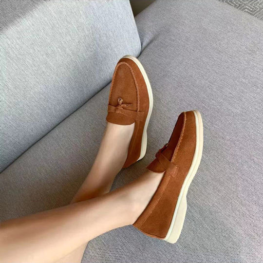 Damen PU-Leder Loafers mit Eleganten Details
