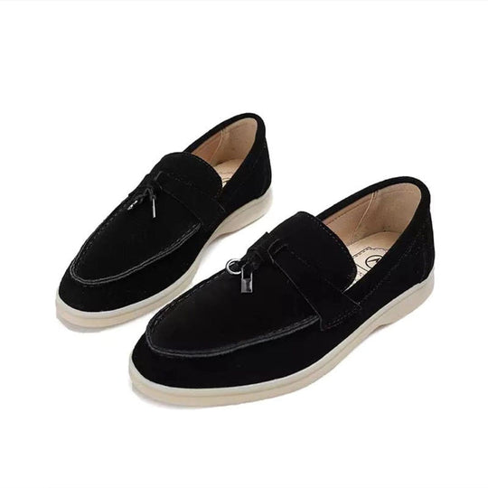Damen PU-Leder Loafers mit Eleganten Details