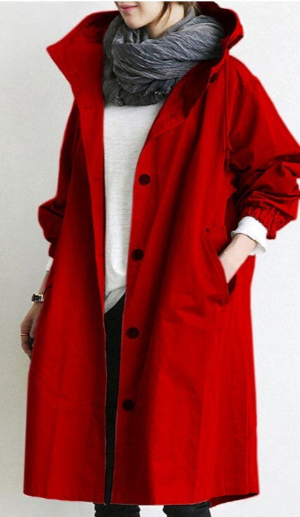 Variant image for Damen Trenchcoat Leichtes Material mit Kapuze-49