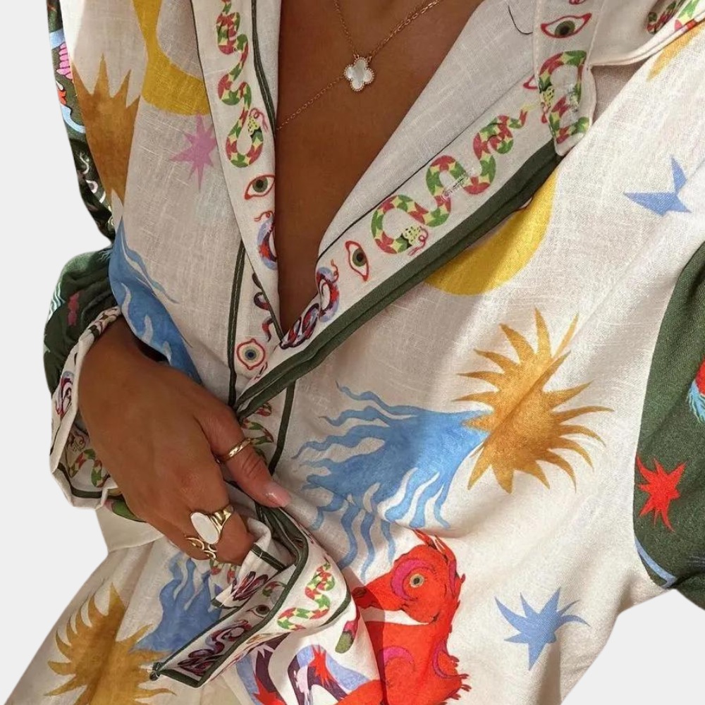 Damen Tweedelige Outfit aus Baumwolle