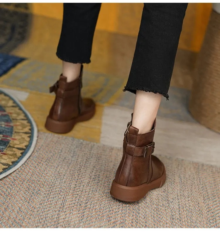 Damen Knöchel Stiefel Vintage für Frauen