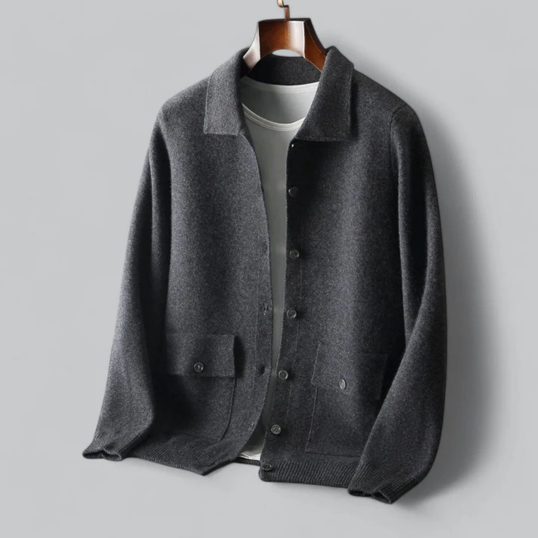 Daunen Strickjacke mit Knopf für Herren