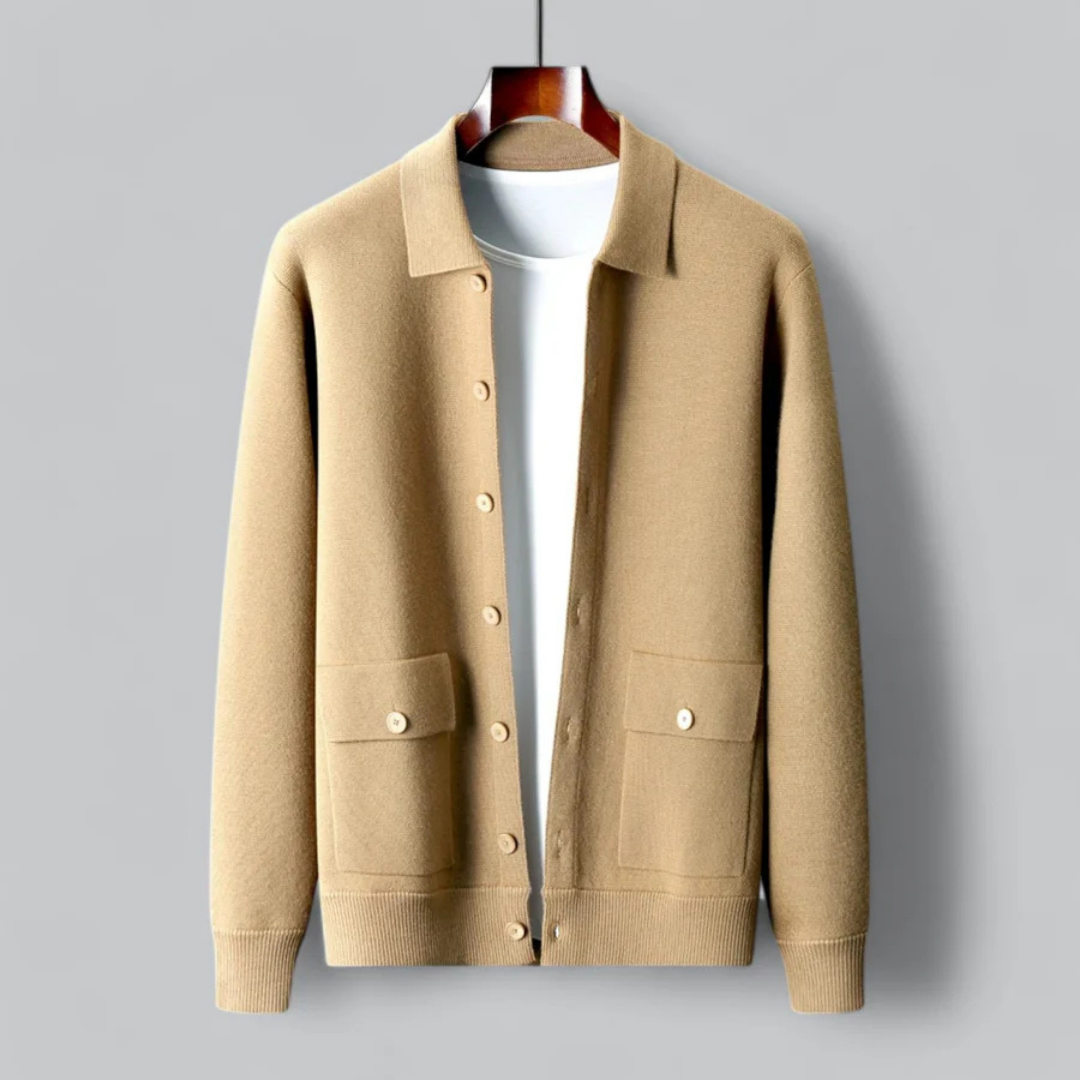 Daunen Strickjacke mit Knopf für Herren