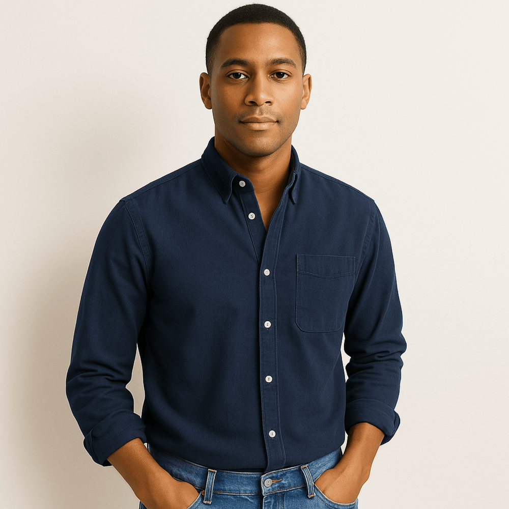 Denim Hemd mit klassischem Schnitt für Herren