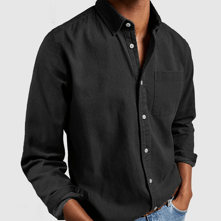 Denim Hemd mit klassischem Schnitt für Herren