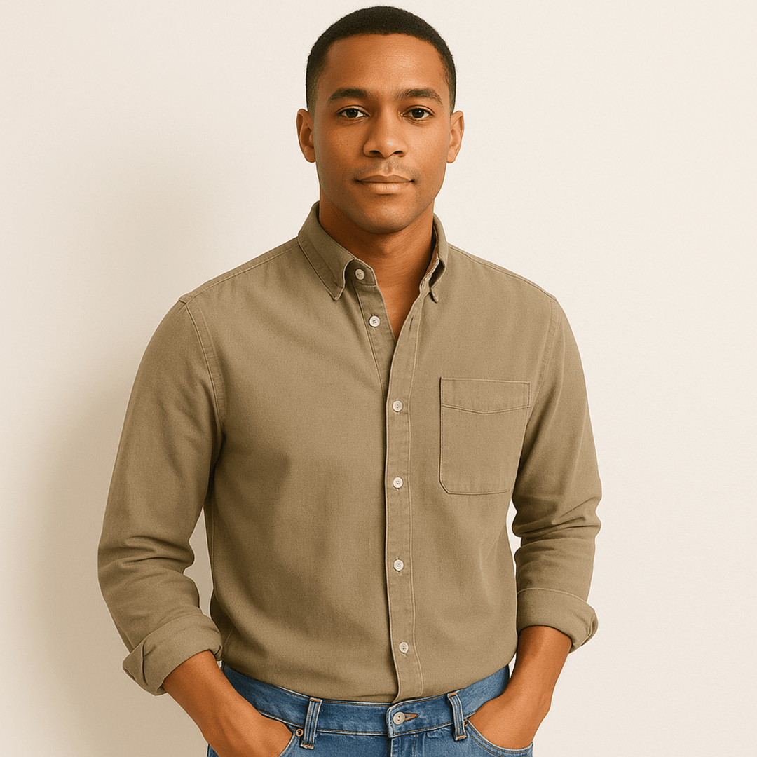 Denim Hemd mit klassischem Schnitt für Herren