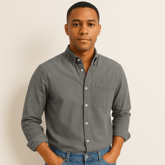 Denim Hemd mit klassischem Schnitt für Herren