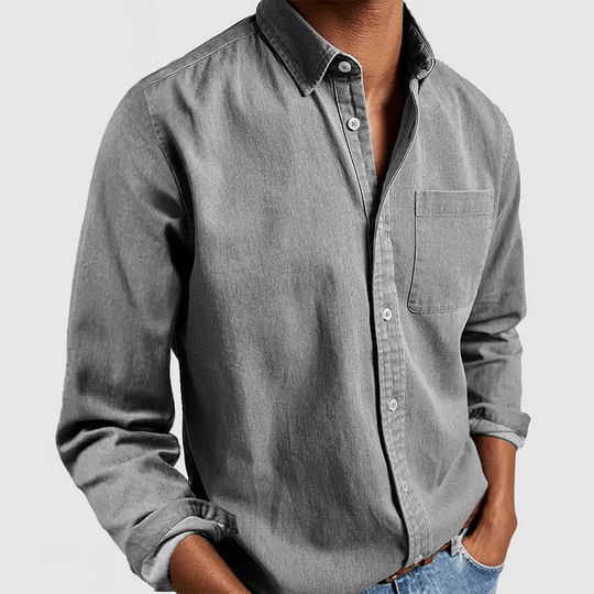 Denim Hemd mit klassischem Schnitt für Herren