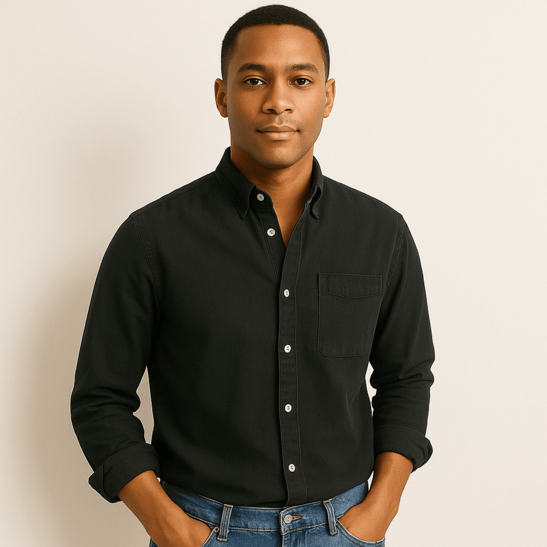 Denim Hemd mit klassischem Schnitt für Herren