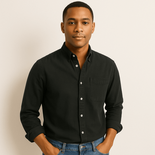 Denim Hemd mit klassischem Schnitt für Herren