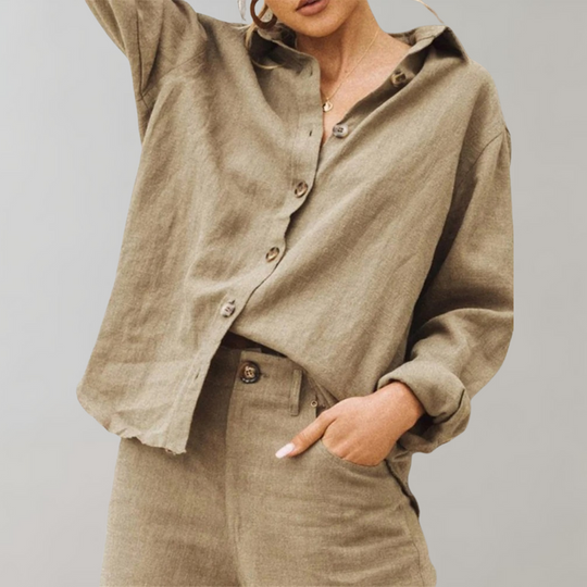 Elegante Damen Bluse Modern Casual Baumwolle