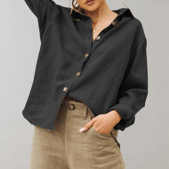 Elegante Damen Bluse Modern Casual Baumwolle