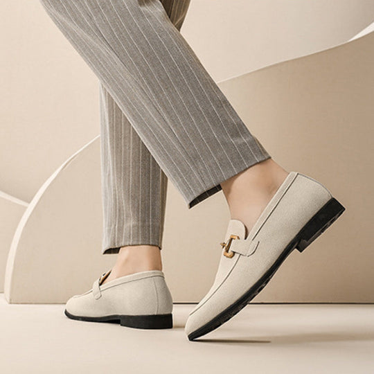 Elegante Loafers PU-Leder mit Goldener Schnalle für Herren