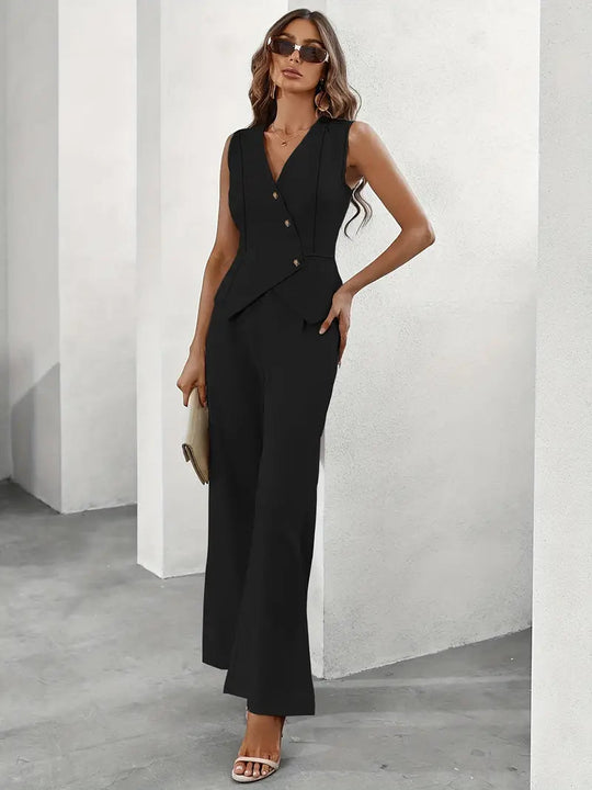 Elegantes Hosenanzug Set aus hochwertigem Material für Damen