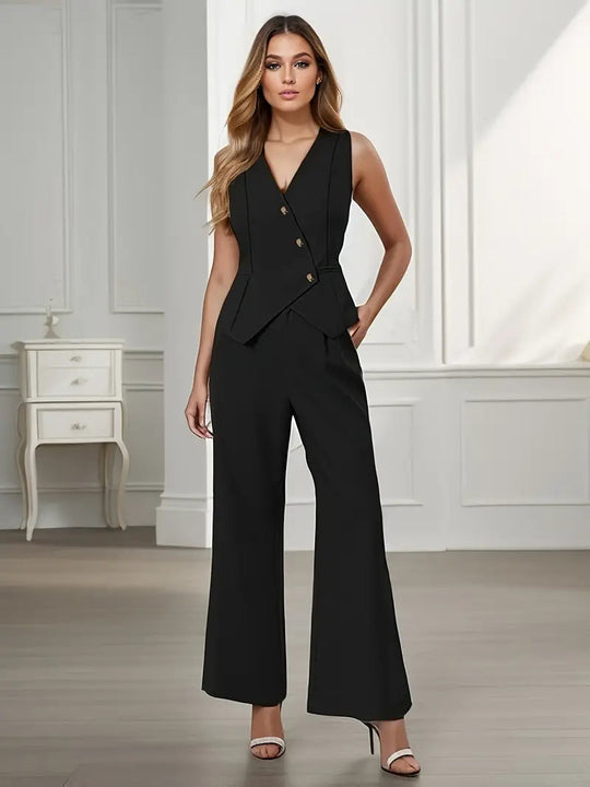 Elegantes Hosenanzug Set aus hochwertigem Material für Damen