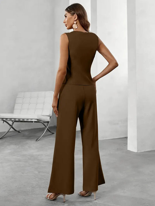 Elegantes Hosenanzug Set aus hochwertigem Material für Damen